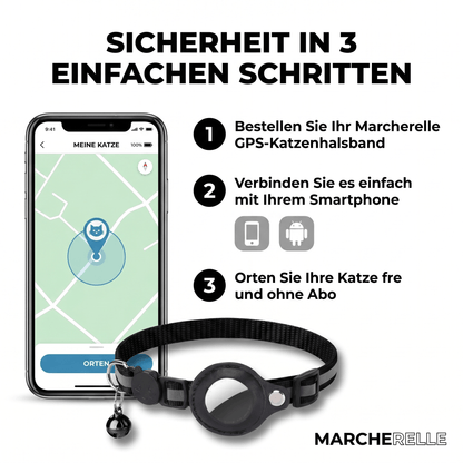 Macherelle™ – GPS Collar for Cats No Subscription | Compatible with iOS & Android