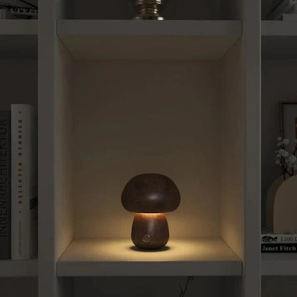 Natural Wood Fungus Lamp